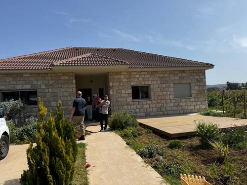 Pastor visit to a remote home in northern Israel