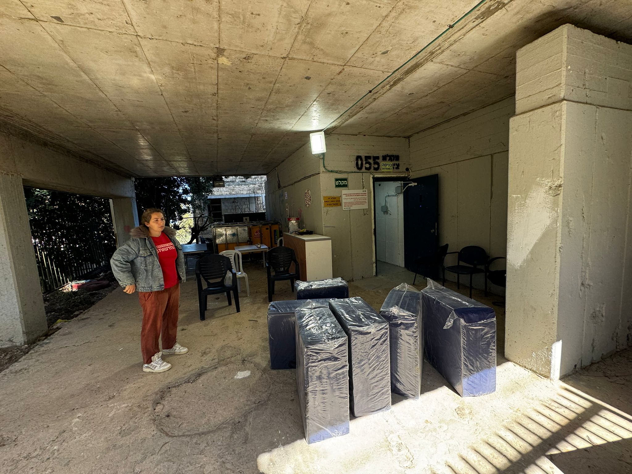 Inside the underground shelter